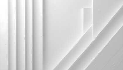 White Abstract Geometric Background with Soft Vertical Paper Lines and Minimal Gradient Pattern Design