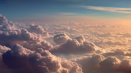 Beautiful blue sky background. AI generated Image