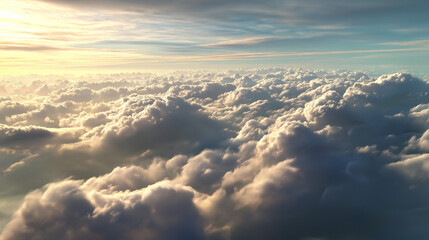 Beautiful blue sky background. AI generated Image