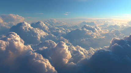 Beautiful blue sky background. AI generated Image