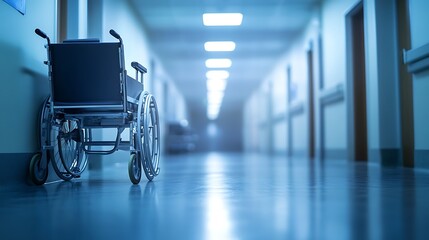 blur image background of corridor in hospital or clinic image