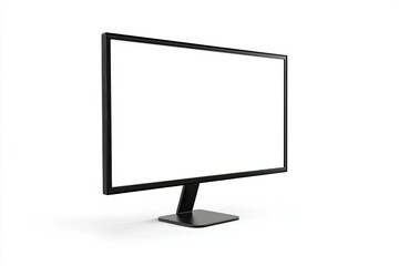 Vibrant Color Picture of Monitor Isolated on White Background