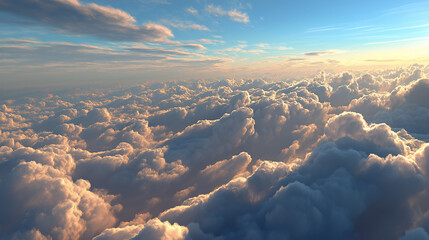 Beautiful blue sky background. AI generated Image