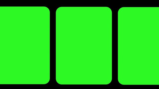 Animated green panels sliding horizontally over black background in a seamless loop..