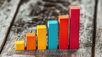 Colorful wooden bar graph (1)