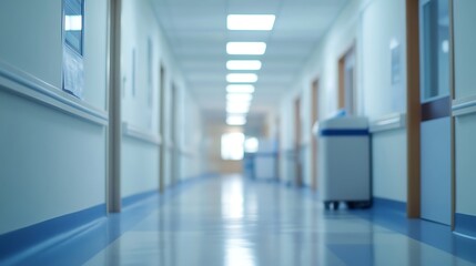 Obraz premium blur image background of corridor in hospital or clinic image