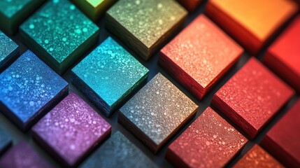 Fototapeta premium Vibrant Spectrum A Kaleidoscope of Colorful Cubes and Dazzling Hues