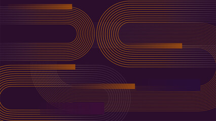 Abstract geomatric background with futuristic gradient circle lines pattern. Modern futuristic for presentation, website, cover, poster, banner, brochure, header, website with dark background.