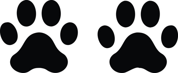 Fototapeta premium Paw print. Paw icon. Dog paw. Vector illustration.