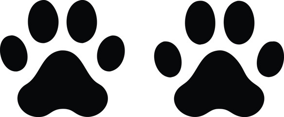 Fototapeta premium Paw print. Paw icon. Dog paw. Vector illustration.