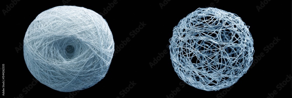 Poster Transformation of a Ball of String Into a Complex Representation of a Nervous System in a Minimalistic Layout