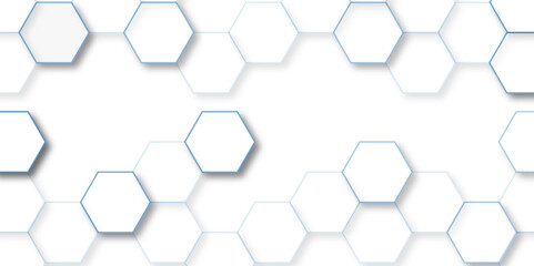 Fototapeta premium Geometric abstract hexagon technology background.. Abstract honeycomb background.. Vector illustration of hexagons pattern, Creative idea for medical technology or science design.