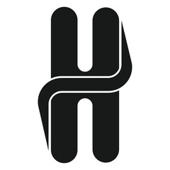 letter h power logo, unique illustration design