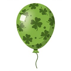 Green Balloon with Shamrock Pattern