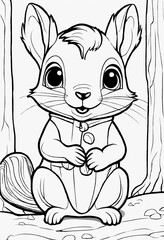Fototapeta premium squirrel on a tree