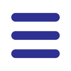 Obraz premium Purple horizontal list icon designed as a functional menu element for user interface design and website navigation isolated on a transparent background.