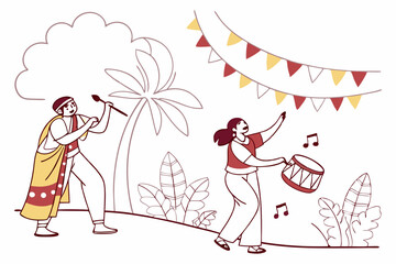 Cultural Strokes: Pohela Boishakh Sketches