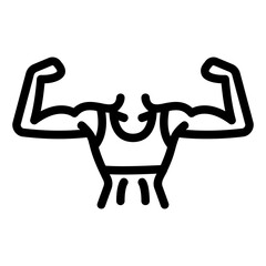 bodybuilder Line Icon
