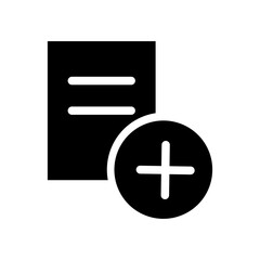Fototapeta premium add file glyph icon