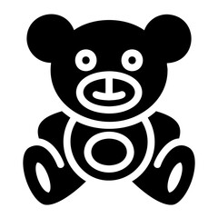 Naklejka premium teddy bear Solid icon