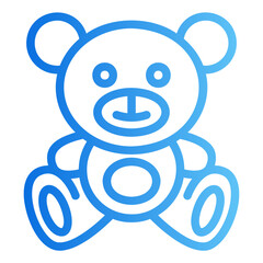 teddy bear Gradient icon