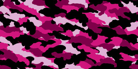 Camouflage background. Seamless pattern.Vector. 迷彩パターン テクスチャ 背景素材