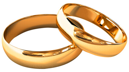 wedding rings on gold