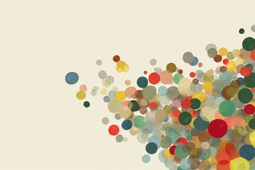 Colorful Polka Dot Confetti Abstract Background with Gentle Falling Motion
