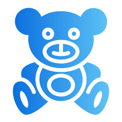 teddy bear Gradient icon