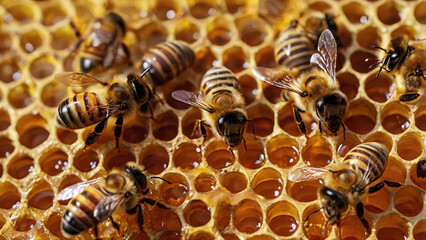 Bees and natural nectar