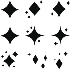 Sparkle stars icon set. Vector illustration