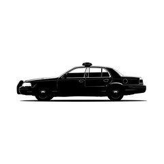Police Car Silhouette Vector