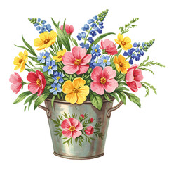 色鮮やか花束 優しく咲く春の彩り