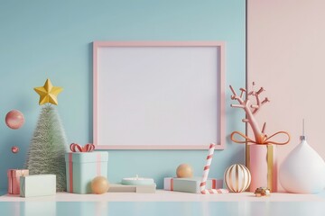 Detailed Image of 3D Rendering Workspace with Computer Supplies and Decorations