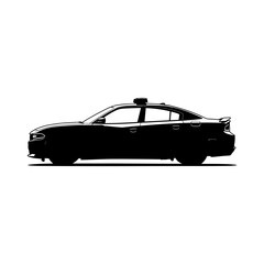 Police Car Silhouette Vector