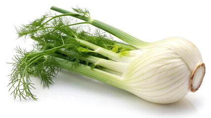 Fresh Fennel Bulb Isolated on White Background
