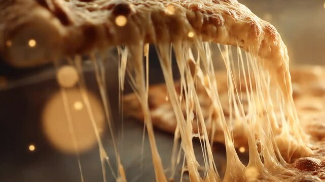 Melted Cheese Pizza Slice.