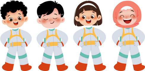 set of astronout kids
