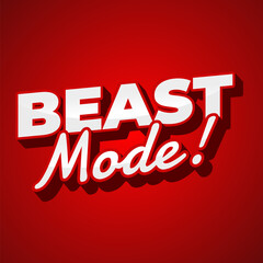 Beast mode. Powerful Bold Typography for Fitness Motivation Design