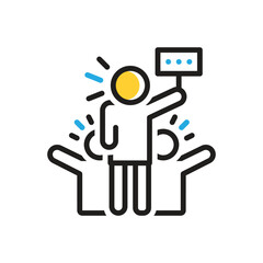 Multi color icon for  strike