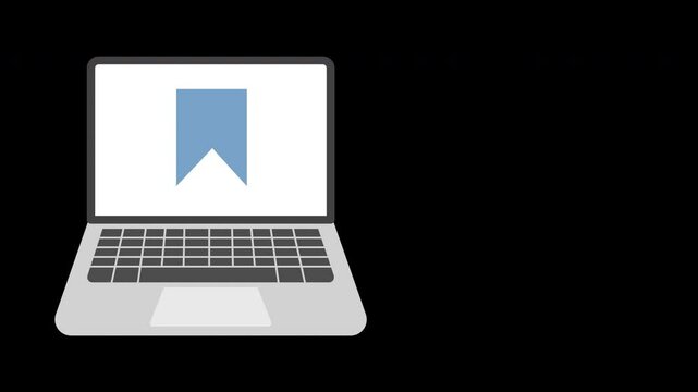 desktop bookmark animation icon