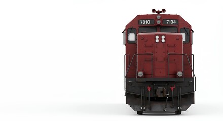 Diesel locomotive front view illustration