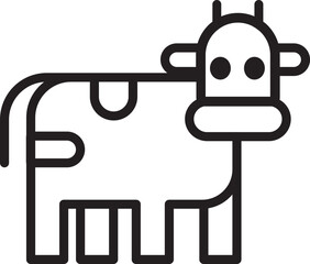 Vector illustration of a cow icon