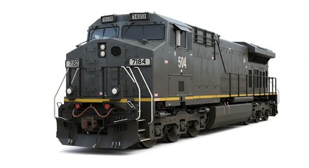 Obraz premium Modern diesel locomotive isolated