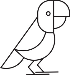 Vector illustration of a parrot icon