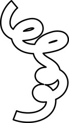 Lines curved doodle. Design elements