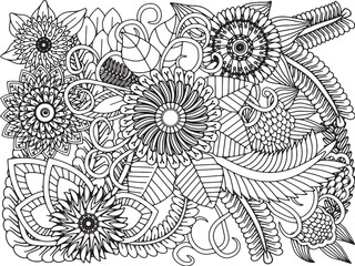 Flowers Coloring Pages For Adultes