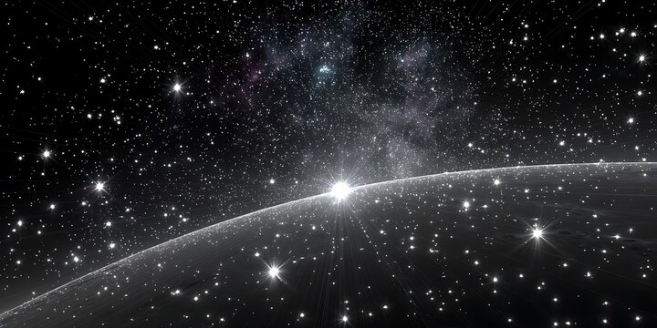 Cosmic view of a celestial body