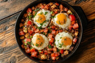flawless picture of top view flavorful delicious breakfast