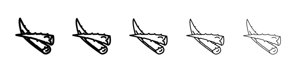 Aloe vera icon black and white vector sign